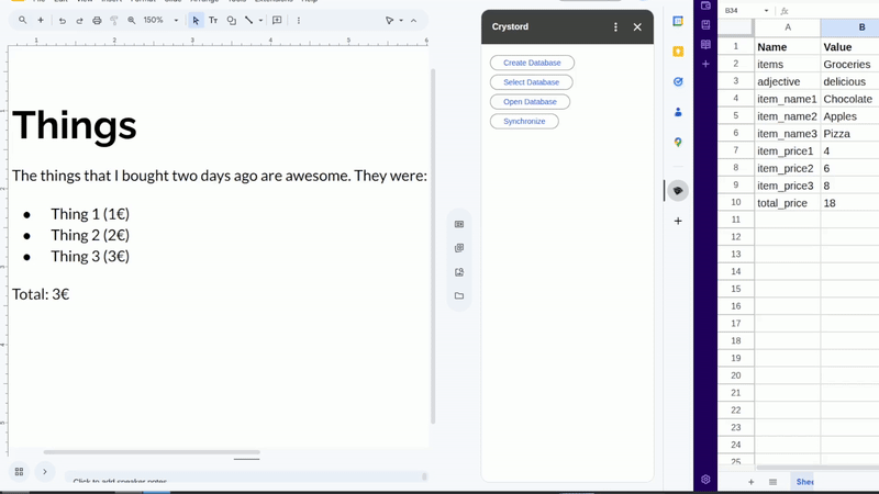 Setting up variables in Google Slides